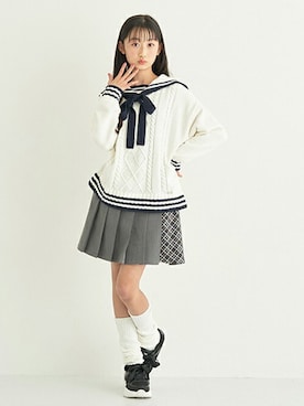 「モールニット」｜Lovetoxicさん（キッズ・155cm）の秋コーディネート