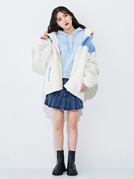 「LOVETOXIC（ラブトキシック）のアイテム」を使った、Lovetoxicさん（キッズ・159cm）の冬コーディネート