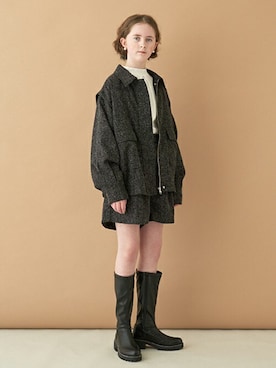 「ハイネックトップス」｜Lovetoxicさん（キッズ・155cm）の冬コーディネート