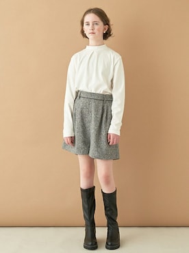 「シャツイン」｜Lovetoxicさん（キッズ・155cm）の冬コーディネート