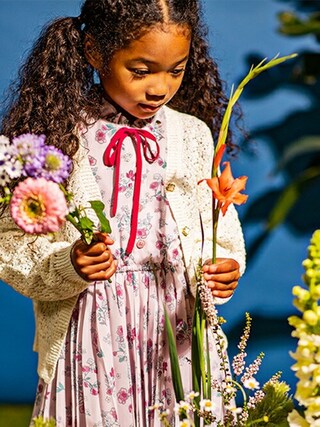 Kate Spade Flower Bed フローラル セルフベルト ミッド ワンピ kate spade new york kids（ケイトスペードニューヨーク）の