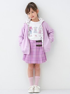 「キュロット」｜「アイテム（ブルゾン）」を使った、Lovetoxicさん（キッズ・118cm）の冬コーディネート