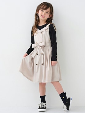 「kate spade new york kids（ケイトスペードニューヨーク）のアイテム（ワンピース/ドレス）」を使った、Lovetoxicさん（キッズ・118cm）の春コーディネート