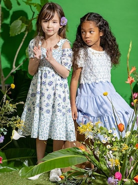 「kate spade new york kids（ケイトスペードニューヨーク）のアイテム（ワンピース/ドレス）」を使った、Lovetoxicさん（キッズ・120cm）の春コーディネート