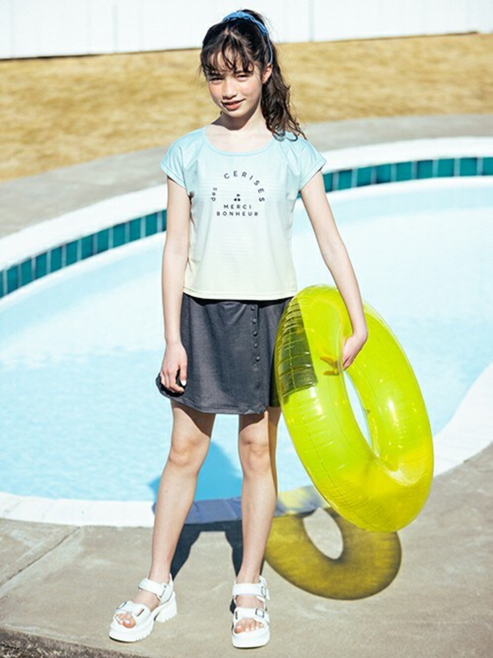 pom ponette junior（ポンポネットジュニア）の「【水着】Tシャツ