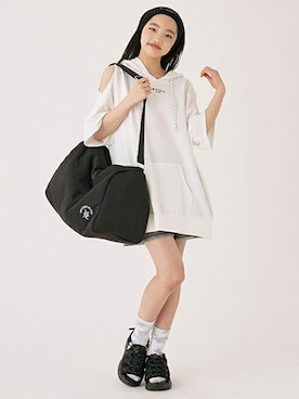 「LOVETOXIC（ラブトキシック）のアイテム」を使った、Lovetoxicさん（キッズ・150cm）の春コーディネート