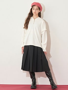 「オフホワイト」｜Lovetoxicさん（キッズ・155cm）の秋コーディネート