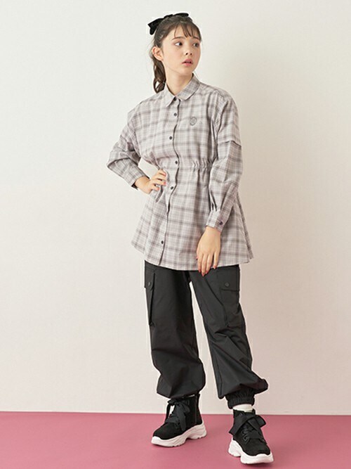 メゾピアノ新品新作タグ付き3WAY肩あきシャツ160 セール】3WAY肩あきシャツ（シャツ/ブラウス）｜mezzo piano