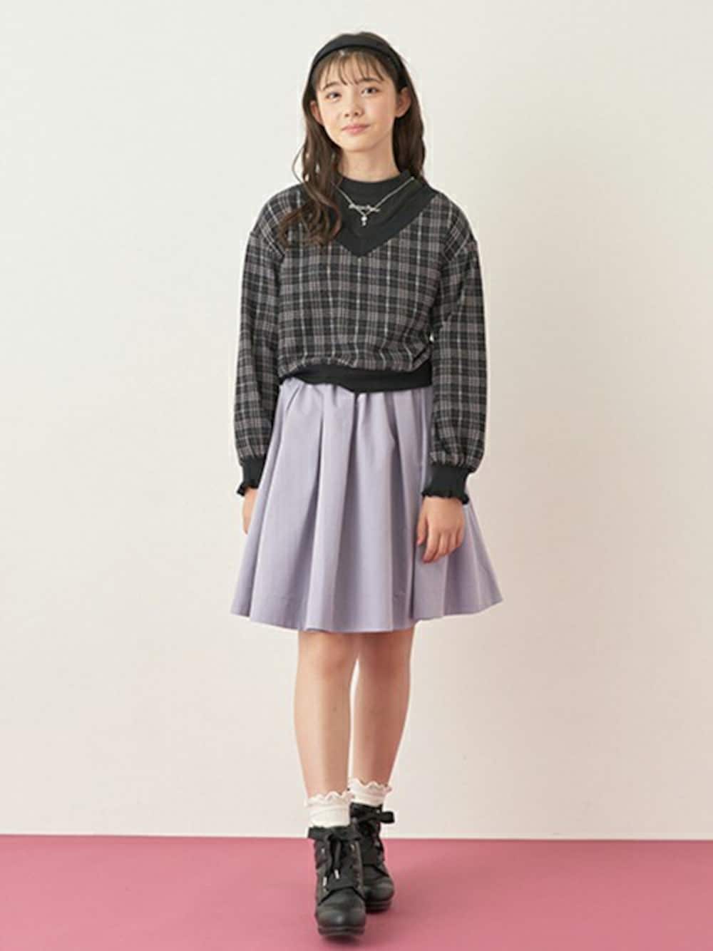 Lovetoxic｜mezzo piano Juniorのスカートを使ったコーディネート - WEAR