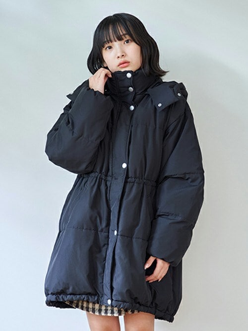 中綿ベスト付きのかろやかミドル丈アウター　S r231207004mob001v01.jpg