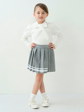 「kate spade new york kids（ケイトスペードニューヨーク）のアイテム（スカート）」を使った、Lovetoxicさん（キッズ・118cm）の冬コーディネート