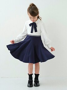 【美品】ケイトスペードキッズ　トドラー レースカラーワンピース120㎝ 美品】ケイトスペードキッズ トドラー レースカラーワンピース