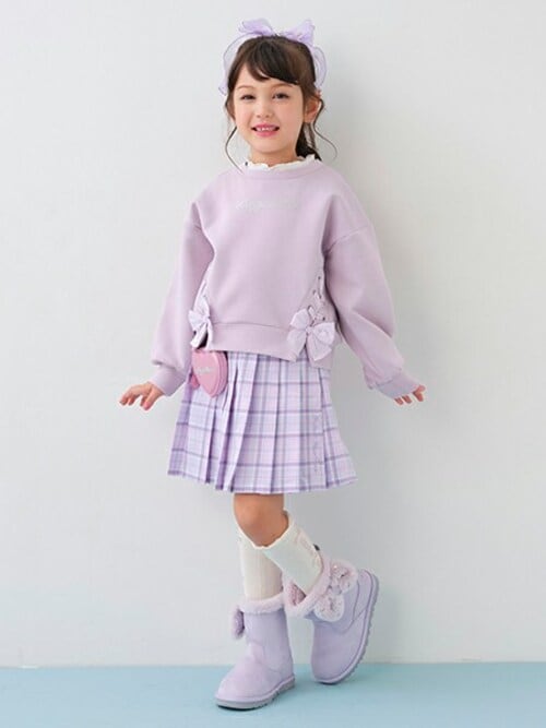 セール】レースアップリボン レイヤードトレーナー（スウェット