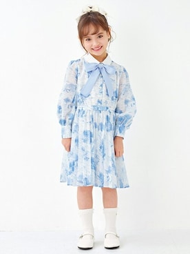 「kate spade new york kids（ケイトスペードニューヨーク）のアイテム（ワンピース/ドレス）」を使った、Lovetoxicさん（キッズ・114cm）の冬コーディネート