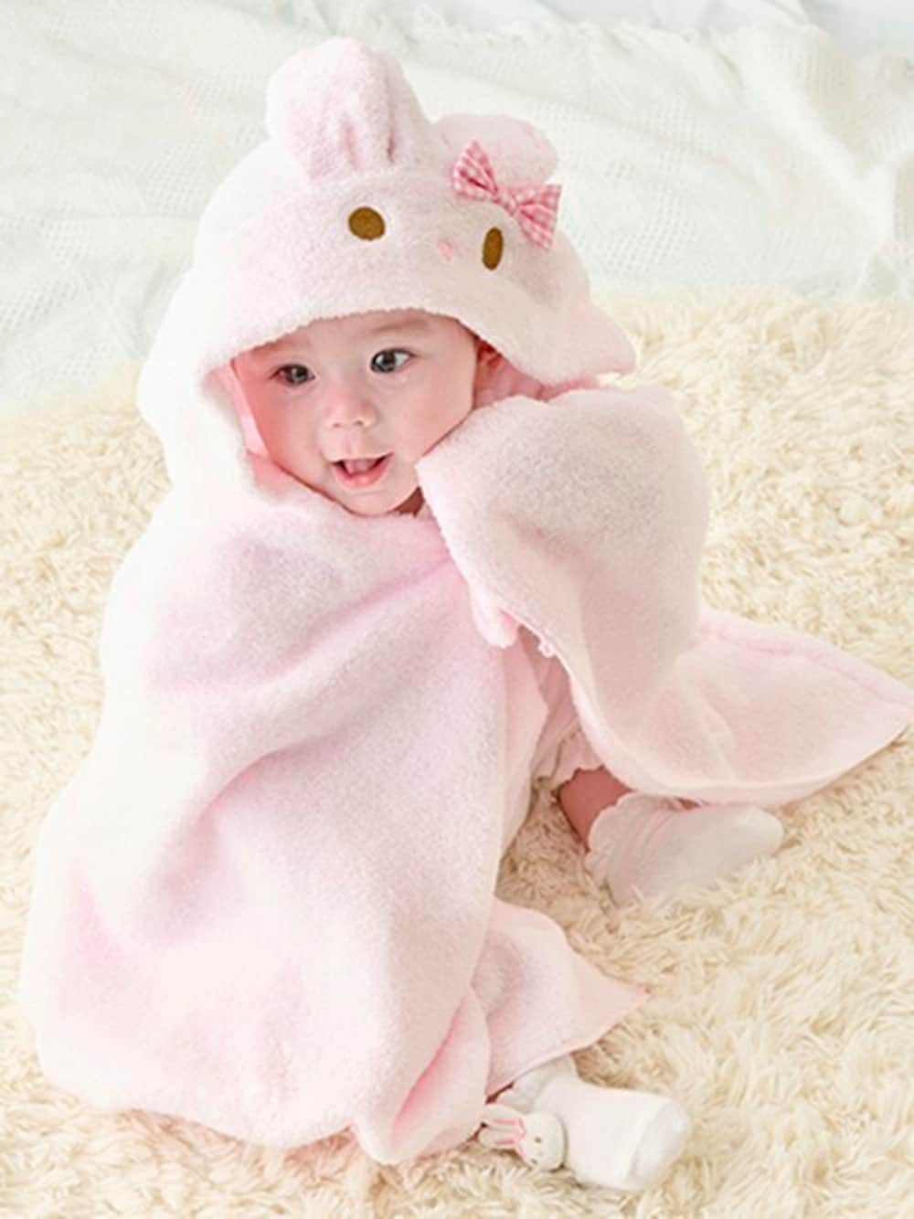 mezzo piano（メゾピアノ）の「うさ耳バスポンチョ（おくるみ）」 - WEAR