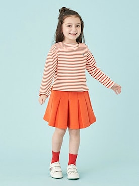 「キュロット」｜「アイテム（Tシャツ/カットソー）」を使った、Lovetoxicさん（キッズ・110cm）の春コーディネート