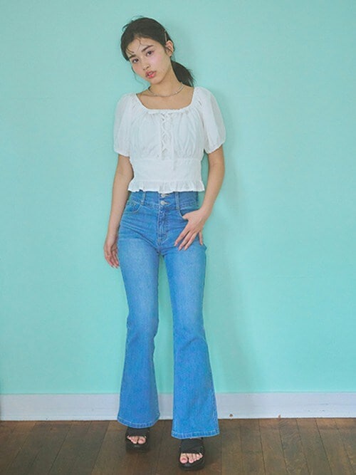 セール】デニムフレアパンツ（その他パンツ）｜LOVETOXIC