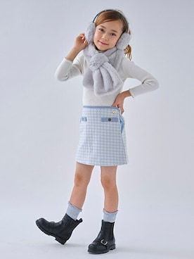 「kate spade new york kids（ケイトスペードニューヨーク）のアイテム（スカート）」を使った、Lovetoxicさん（キッズ・122cm）の秋コーディネート
