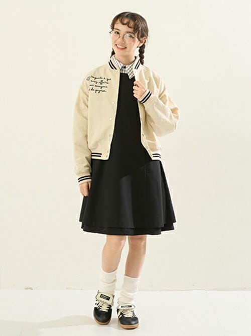 AMI】リバーシブルジャンパースカート（ジャンパースカート）｜pom  