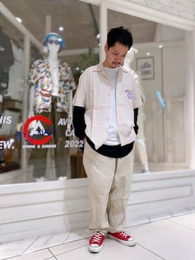 「アヴィレックス」｜正さん（メンズ・170cm）の春コーディネート
