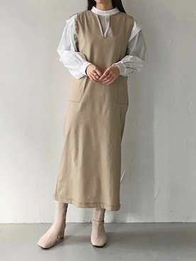 「vingtrois（バントロア）のアイテム」を使った、Rinaさん（レディース・160cm）の冬コーディネート