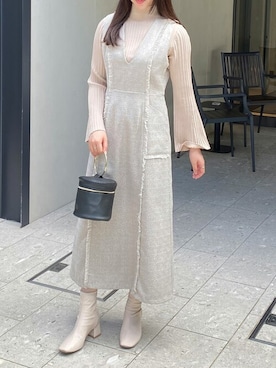 「CLEIO（クレイオ）のアイテム（ワンピース/ドレス）」を使った、Rinaさん（レディース・160cm）の秋コーディネート