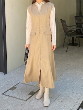 「CLEIO（クレイオ）のアイテム（ワンピース/ドレス）」を使った、Rinaさん（レディース・160cm）の秋コーディネート