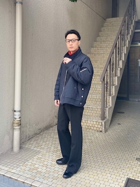 「#今日のコーデ」｜「アイテム（ブルゾン）」を使った、タマちゃんさん（メンズ・168cm）の秋コーディネート