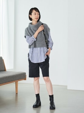 「LE TALON（ルタロン）のアイテム（ブーツ）」を使った、narumiさん（レディース・164cm）の夏コーディネート