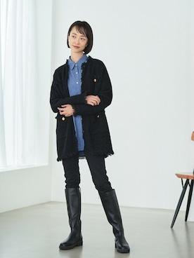 「LE TALON（ルタロン）のアイテム（ブーツ）」を使った、narumiさん（レディース・164cm）の秋コーディネート