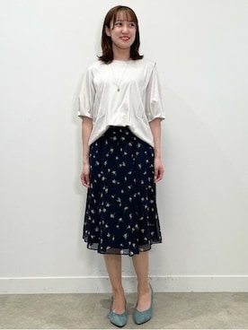 「アイテム（パンプス、グリーン系）」を使った、Reflectさん（レディース・157cm）の春コーディネート