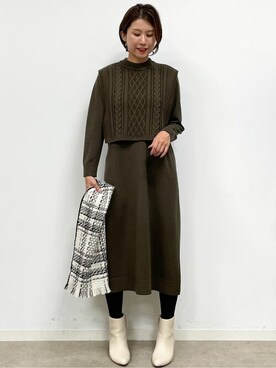 「Reflect（リフレクト）のアイテム（ワンピース/ドレス）」を使った、Reflectさん（レディース・168cm）の秋コーディネート