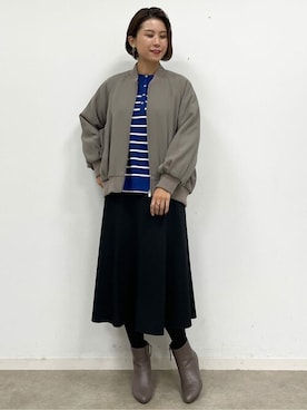 「Reflect（リフレクト）のアイテム（ブルゾン）」を使った、Reflectさん（レディース・168cm）の秋コーディネート