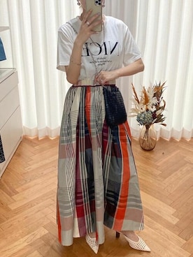 「Re:EDIT（リエディ）のアイテム（スカート）」を使った、yukikoさん（レディース・161cm）の春コーディネート