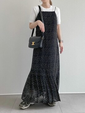 「リエディ」｜「アイテム（ジャンパースカート）」を使った、yukikoさん（レディース・161cm）の春コーディネート