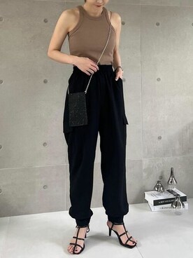 「リエディ」｜「アイテム（カーゴパンツ）」を使った、yukikoさん（レディース・161cm）の夏コーディネート