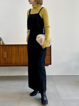 「MEISM（ミズム）の[販売枚数5万枚突破！]指穴リブニットタートルネックトップス（ニット/セーター）」を使った、yukikoさん（レディース・161cm）の秋コーディネート