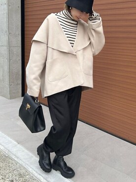 「リエディ」｜「アイテム（その他アウター）」を使った、yukikoさん（レディース・161cm）の秋コーディネート