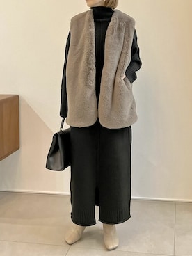 「リエディ」｜「アイテム（その他アウター）」を使った、yukikoさん（レディース・161cm）の秋コーディネート