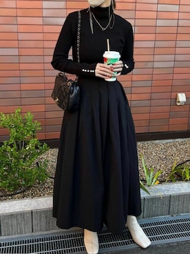 「Re:EDIT（リエディ）のアイテム（スカート）」を使った、yukikoさん（レディース・161cm）の秋コーディネート