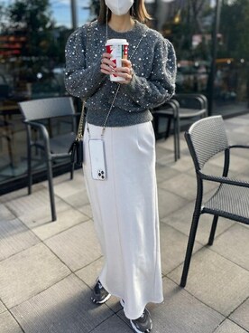 「Re:EDIT（リエディ）のアイテム（スカート）」を使った、yukikoさん（レディース・161cm）の冬コーディネート