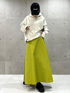 「リエディ」｜「アイテム（パーカー）」を使った、yukikoさん（レディース・161cm）の冬コーディネート