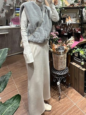 「Re:EDIT（リエディ）のアイテム（スカート）」を使った、yukikoさん（レディース・161cm）の冬コーディネート