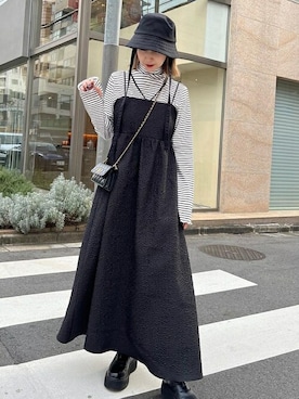 「リエディ」｜「アイテム（帽子）」を使った、yukikoさん（レディース・161cm）の冬コーディネート