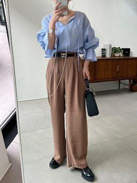 「Vネック」｜yukikoさん（レディース・161cm）の冬コーディネート