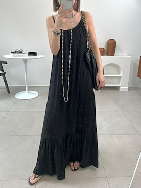 「アイテム（ジャンパースカート）」を使った、yukikoさん（レディース・161cm）の夏コーディネート