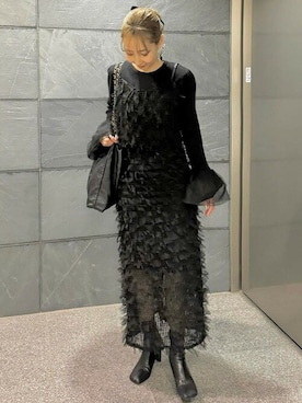 「リエディ」｜「アイテム（ブーツ）」を使った、yukikoさん（レディース・161cm）の冬コーディネート