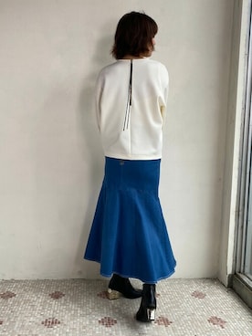 「EUCLAID（エウクレイド）のアイテム（Tシャツ/カットソー）」を使った、EUCLAID Staffさん（レディース・167cm）の秋コーディネート