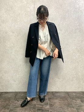 「EUCLAID（エウクレイド）のアイテム（テーラードジャケット）」を使った、EUCLAID Staffさん（レディース・157cm）の秋コーディネート