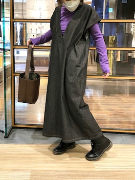 「EUCLAID（エウクレイド）のアイテム（ワンピース/ドレス）」を使った、EUCLAID Staffさん（レディース・152cm）の秋コーディネート